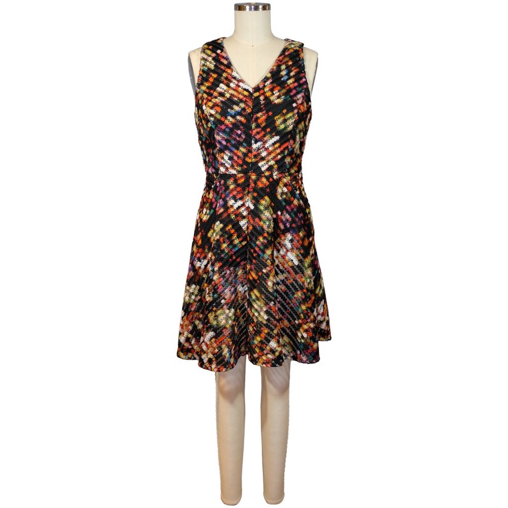 Mossimo Rainbow Knit Fit and Flare Dress - Size MEDIUM